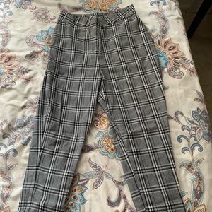 Plaid Skinny Trousers (Long)